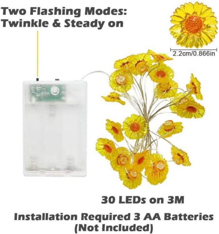 3M floral LED string lights indoor decor