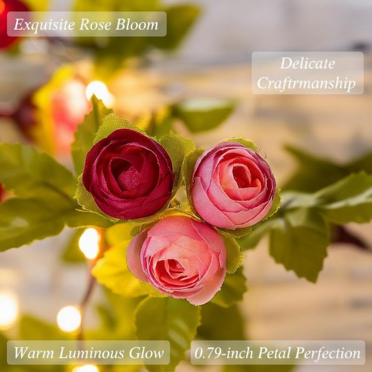 romantic flower string lights wedding decor