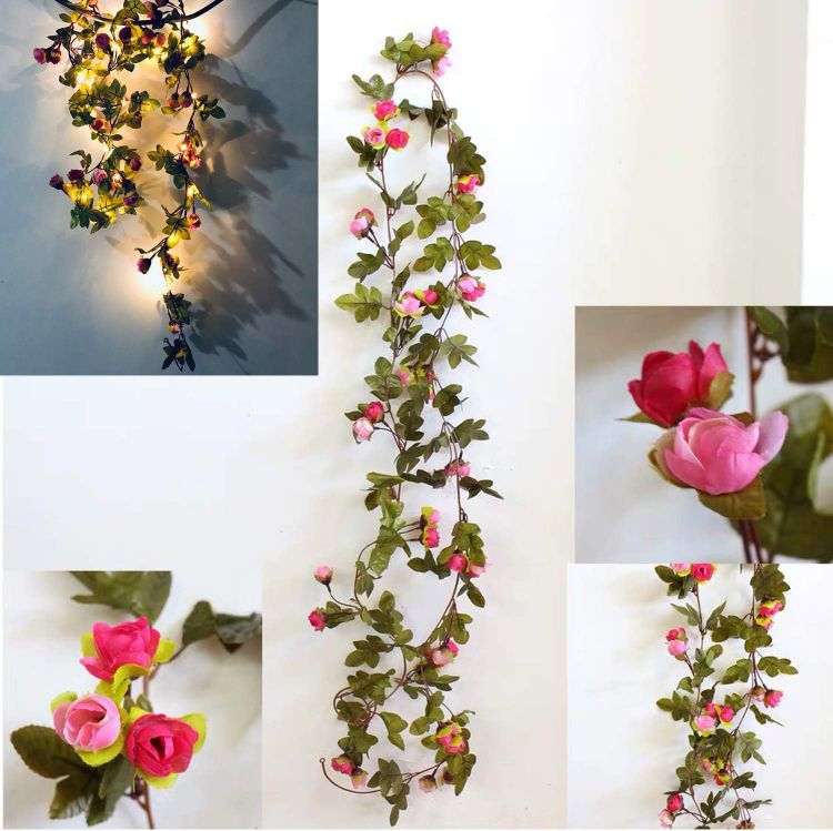 decorative rose LED lights valentine setup