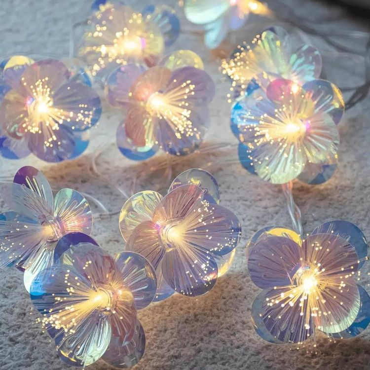 realistic blossom fairy lights wedding decor