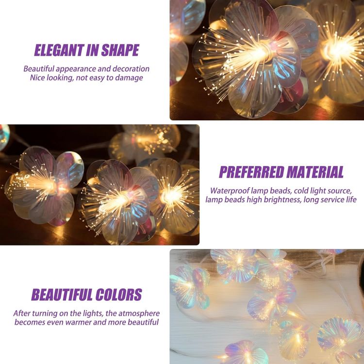 20 LED flower string lights bedroom decoration