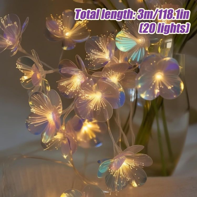 battery operated floral fairy lights indoor decor