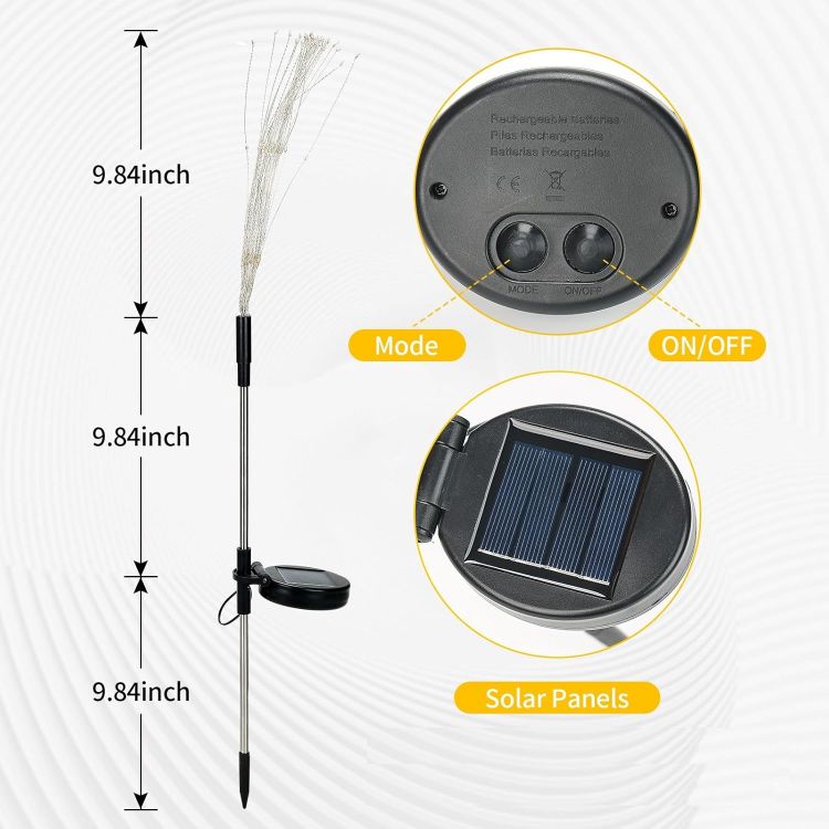 decorative starburst lights garden night view