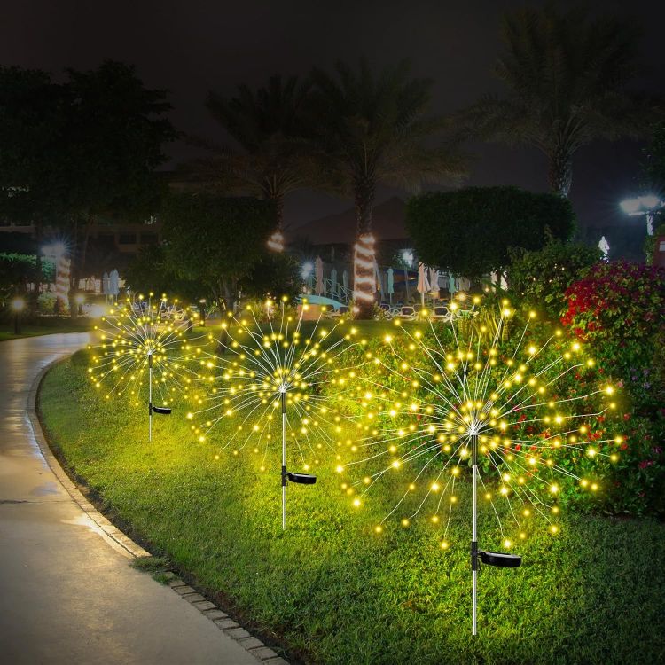 warm glow solar LED garden decoration lights