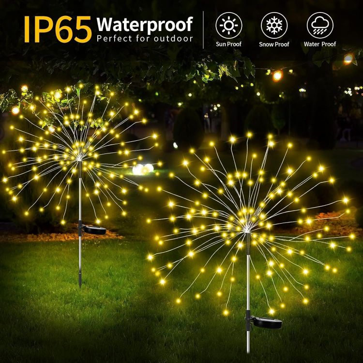 outdoor 600 LED starburst fairy lights pathway