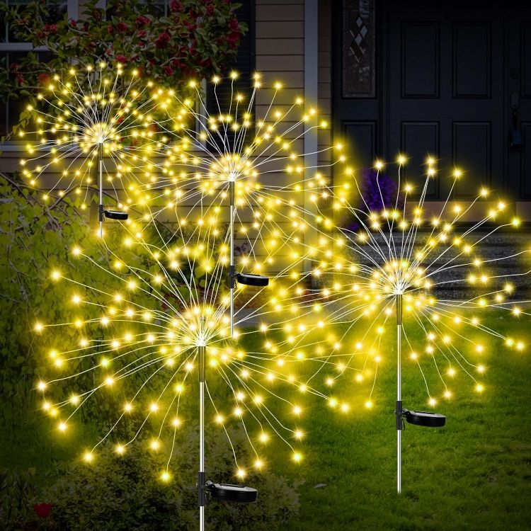 solar firework starburst garden LED lights display