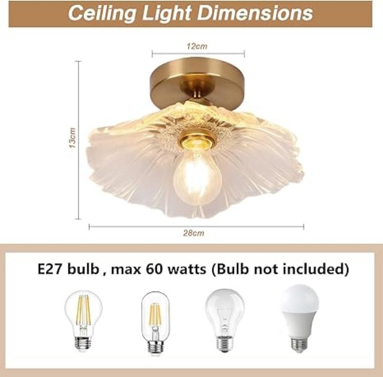 clear glass chandelier ceiling light E27 base modern design