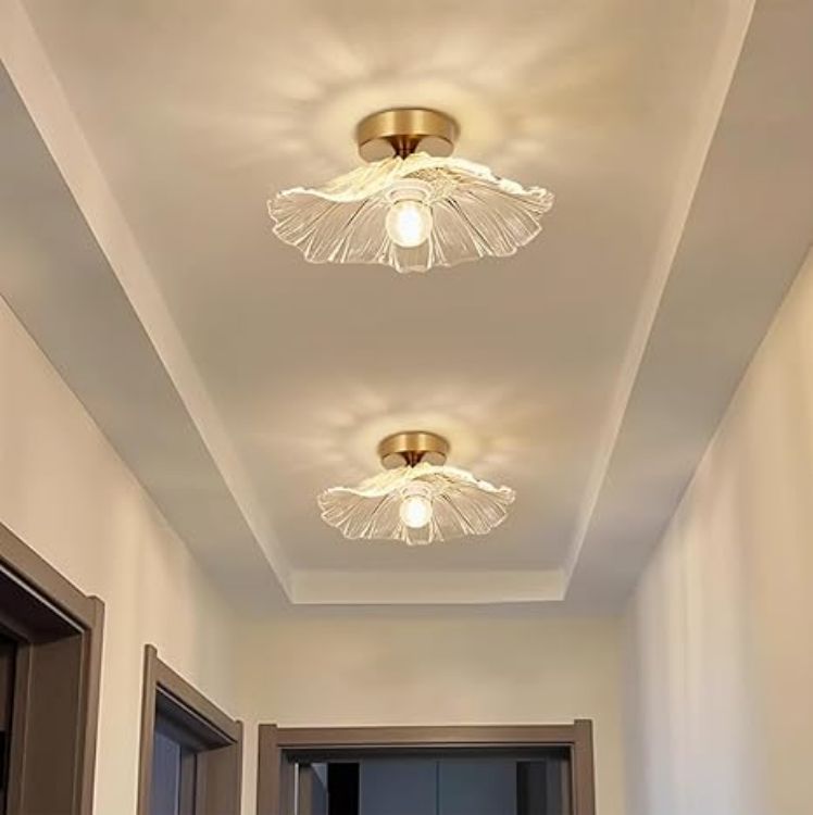 clear glass ceiling light chandelier flush mount modern