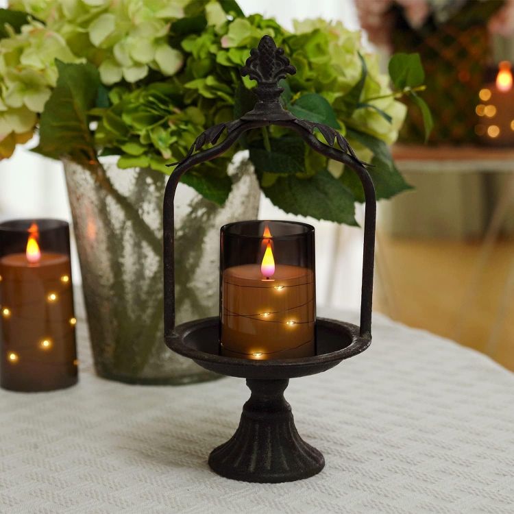 modern acrylic candle set with timer function
