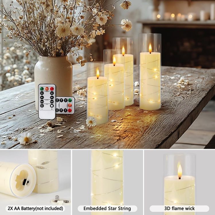 long lasting battery LED candle pack