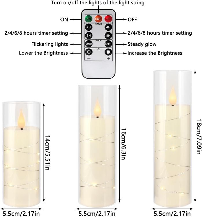 flickering candles for festive decorations