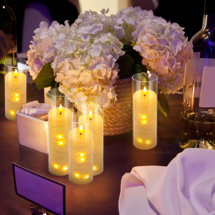 decorative flameless candles for weddings and parties