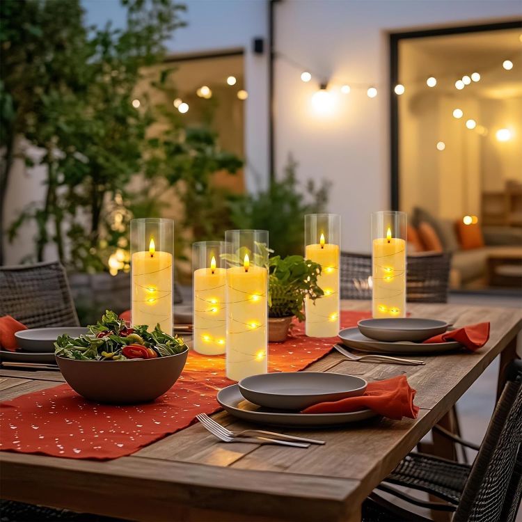 battery operated candle set with remote control