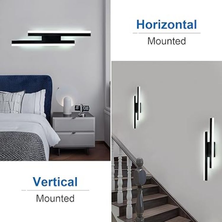 Picture of 16W LED Wall Light 40CM Modern Black Indoor Sconce 6500K Cool White