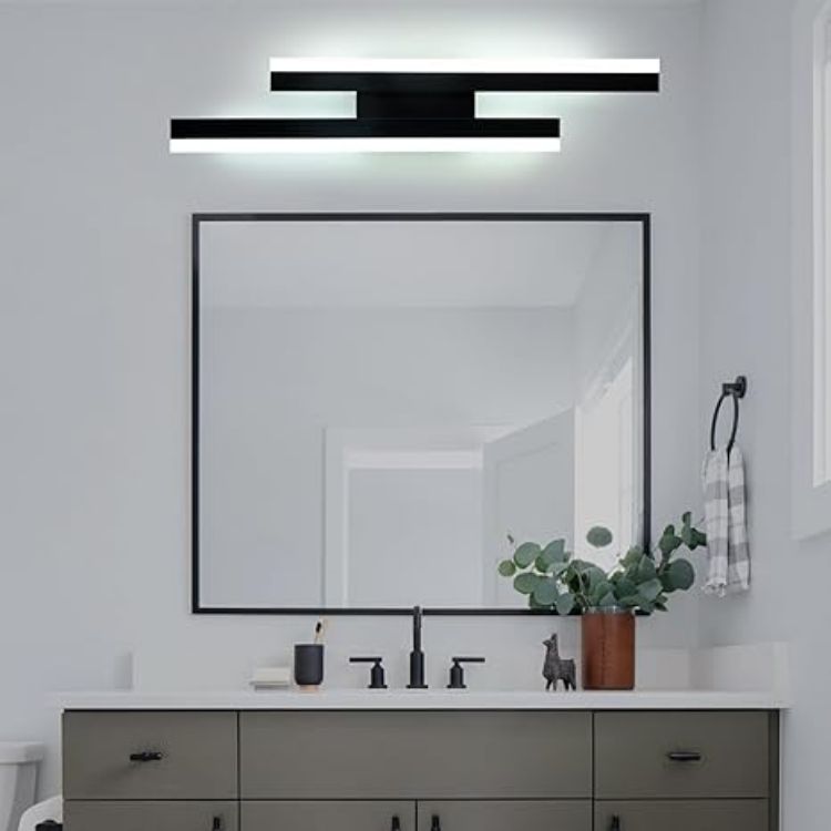 Picture of 16W LED Wall Light 40CM Modern Black Indoor Sconce 6500K Cool White