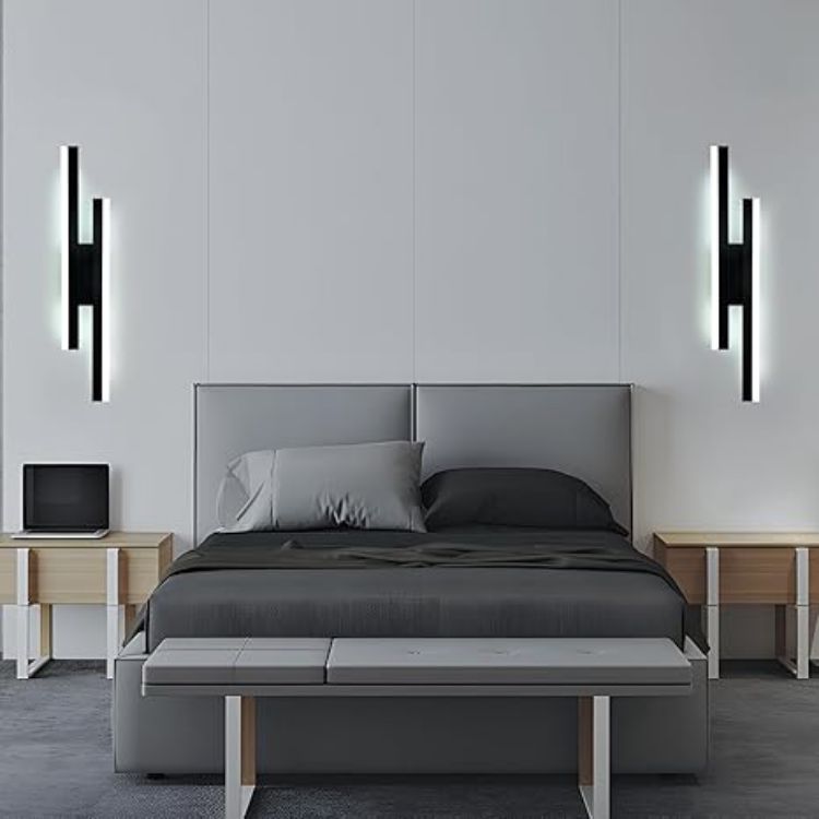 Picture of 16W LED Wall Light 40CM Modern Black Indoor Sconce 6500K Cool White