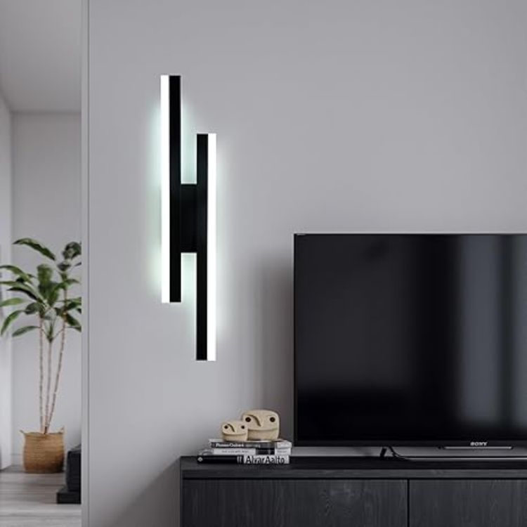 Picture of 16W LED Wall Light 40CM Modern Black Indoor Sconce 6500K Cool White