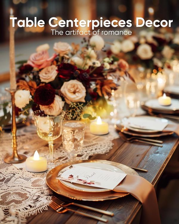 warm white LED tea lights for festive lighting