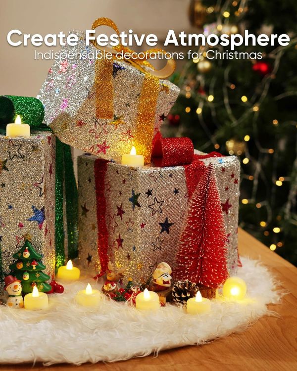 compact battery powered candle set