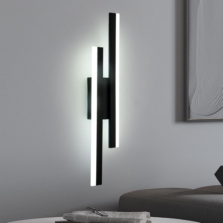 Picture of 16W LED Wall Light 40CM Modern Black Indoor Sconce 6500K Cool White
