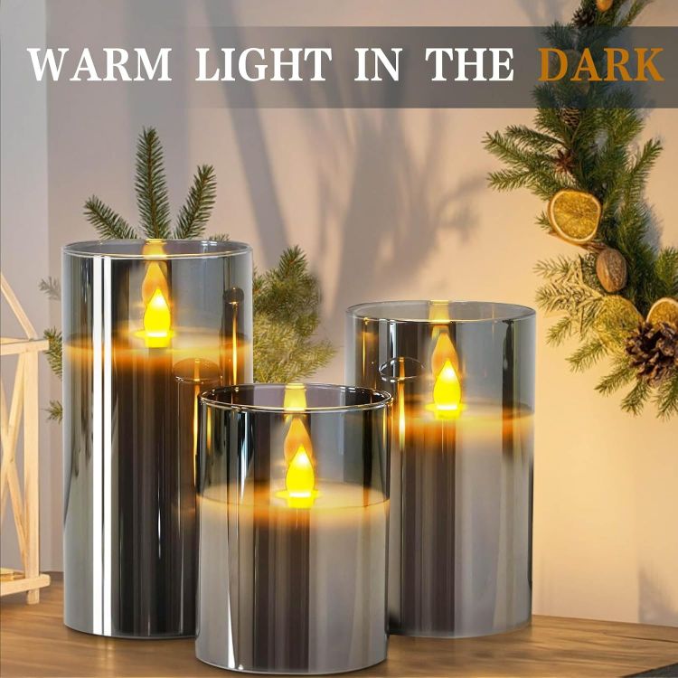 realistic flickering LED candle set for home décor