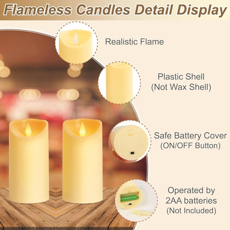 realistic LED candles for home décor lighting