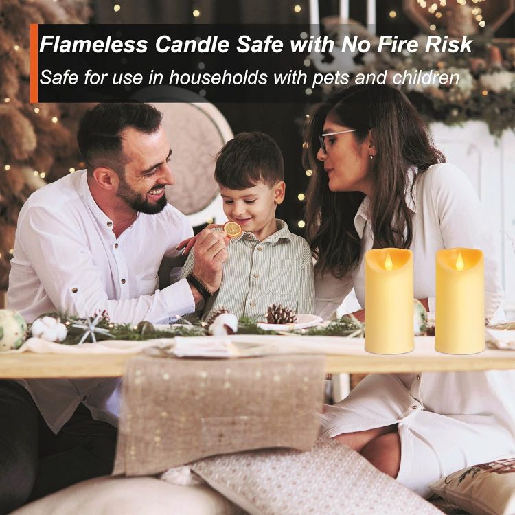 decorative ivory pillar LED candles