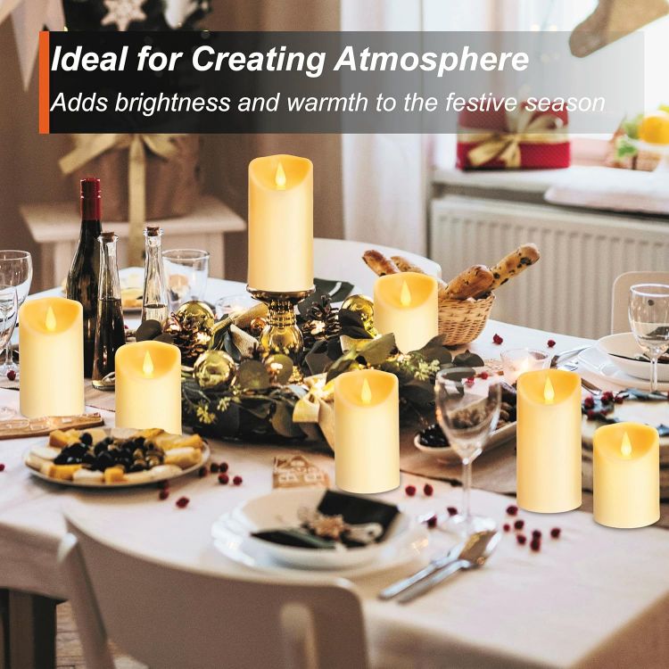 remote control LED candle set set of two