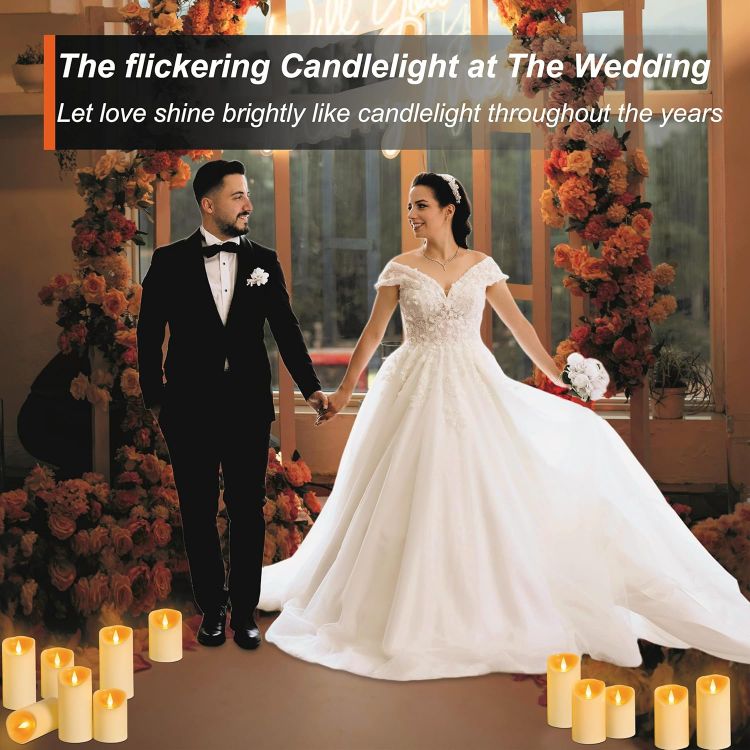 elegant flameless candles for weddings and parties