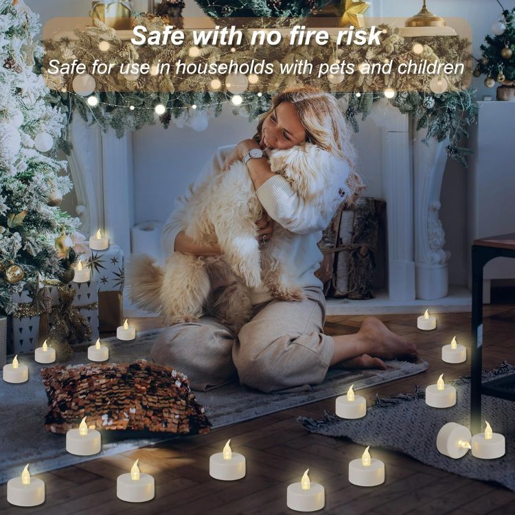 compact LED tea lights for festive lighting