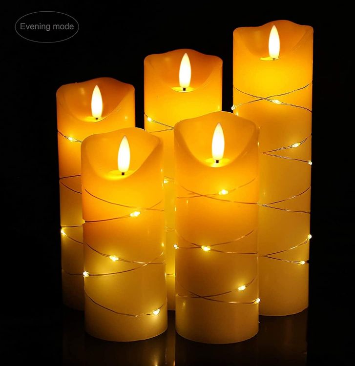 real wax flameless candles with dancing flame effect