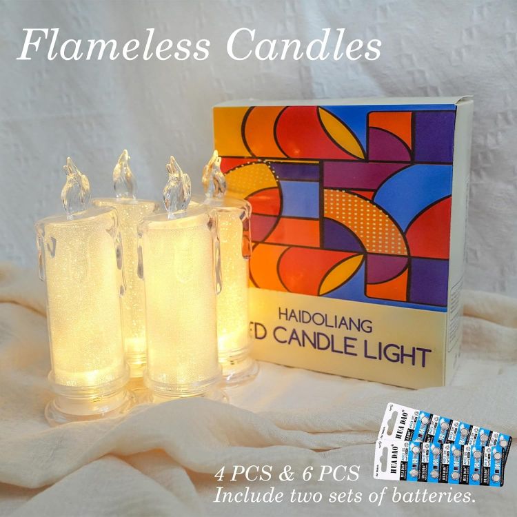 battery operated flickering fake candles set