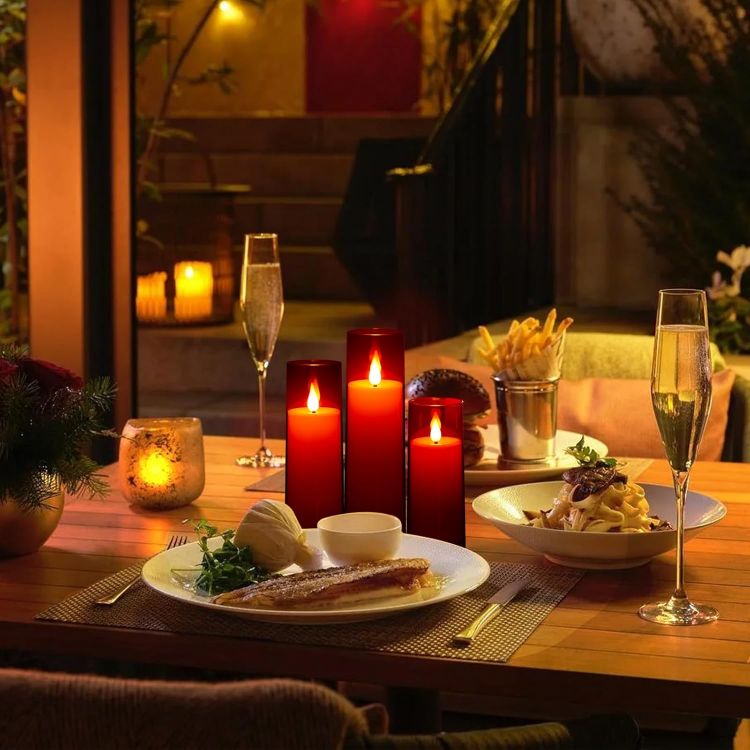 realistic flickering flame effect LED candles