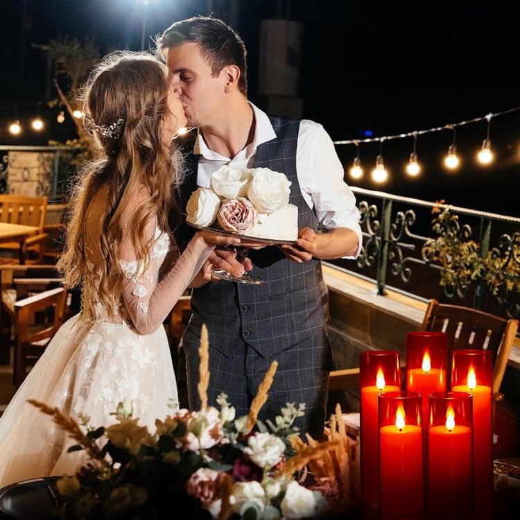 elegant festive LED candle arrangement