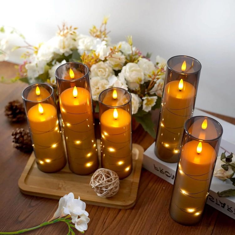 remote control LED candles set of 5