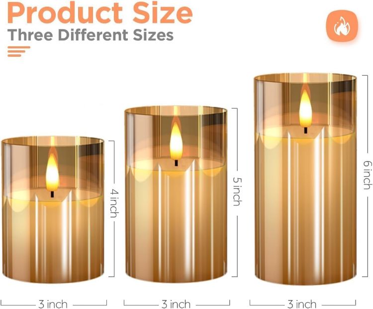 safe flameless LED candles with moving wick effect