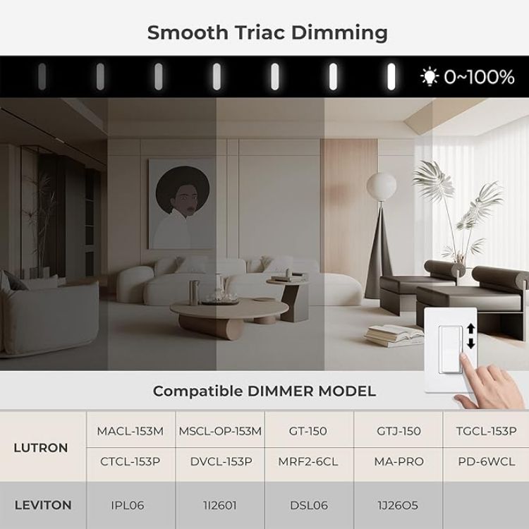 Picture of 12 Inch LED Flush Mount Ceiling Light Fixture with Night Light, 24W 2400LM 3000K/4000K/5000K Selectable, Dimmable Ceiling Lights for Bedroom, Dining Room, Kitchen, Round Black