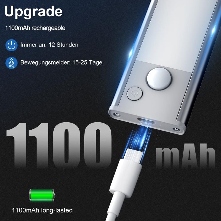 USB rechargeable cabinet light with sensor