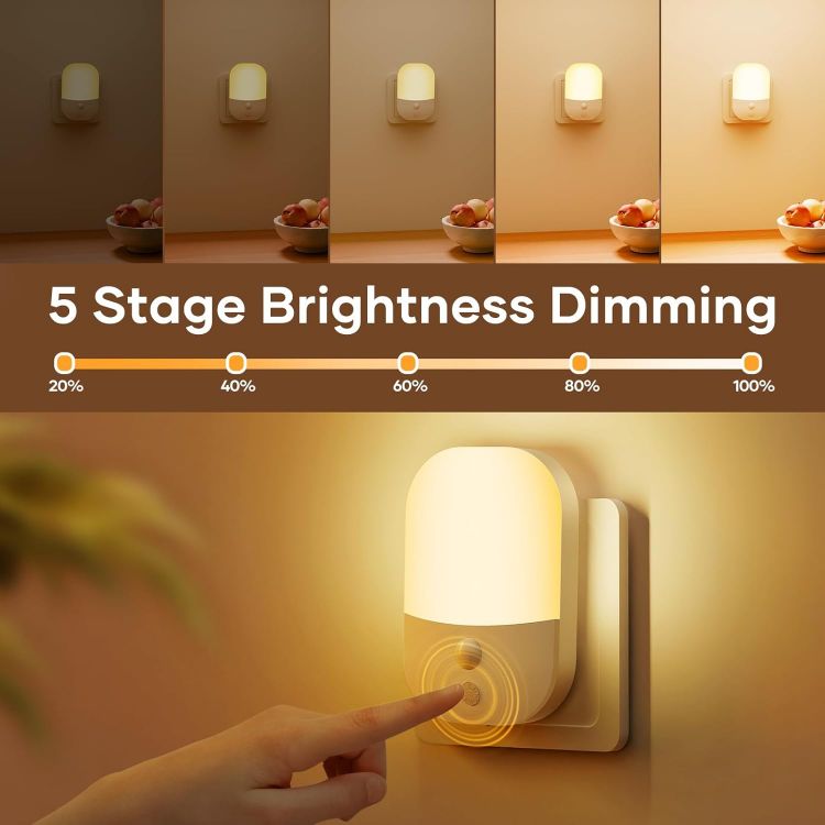 adjustable brightness plug in night lamp
