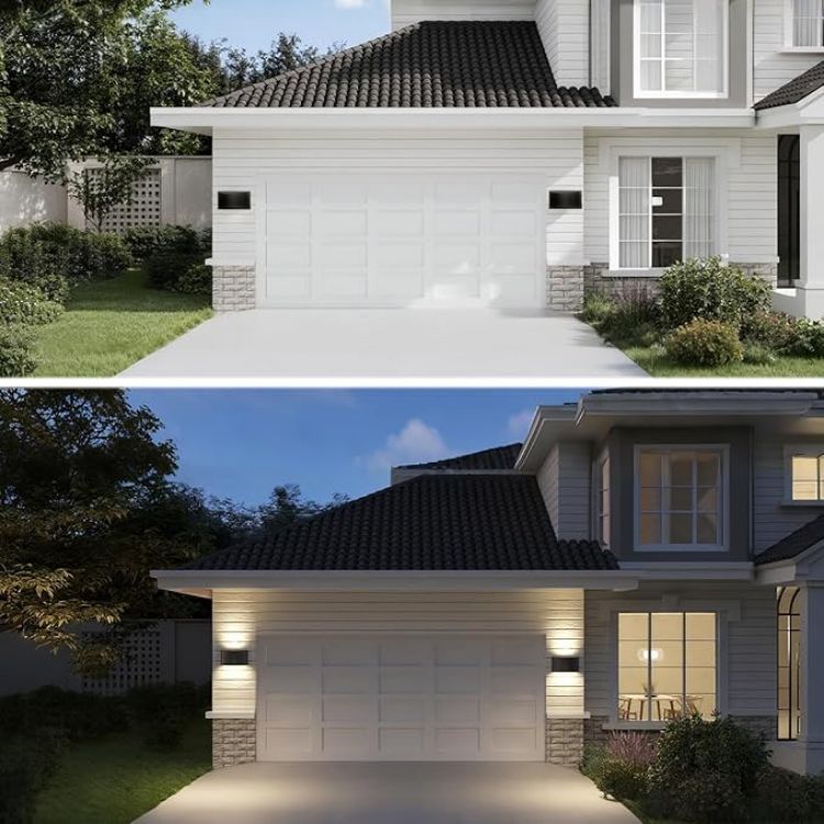 Picture of Smart RGB and Double White Outdoor Wall Sconces, WiFi Modern Wall Lights with App & Voice Control, Music Sync, IP65 Waterproof Up Down Lights for Indoor or Outdoor Porch Patio Garage