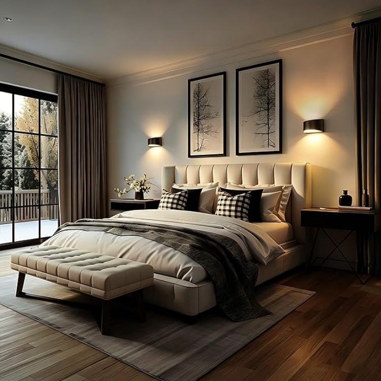 Picture of Smart RGB and Double White Outdoor Wall Sconces, WiFi Modern Wall Lights with App & Voice Control, Music Sync, IP65 Waterproof Up Down Lights for Indoor or Outdoor Porch Patio Garage