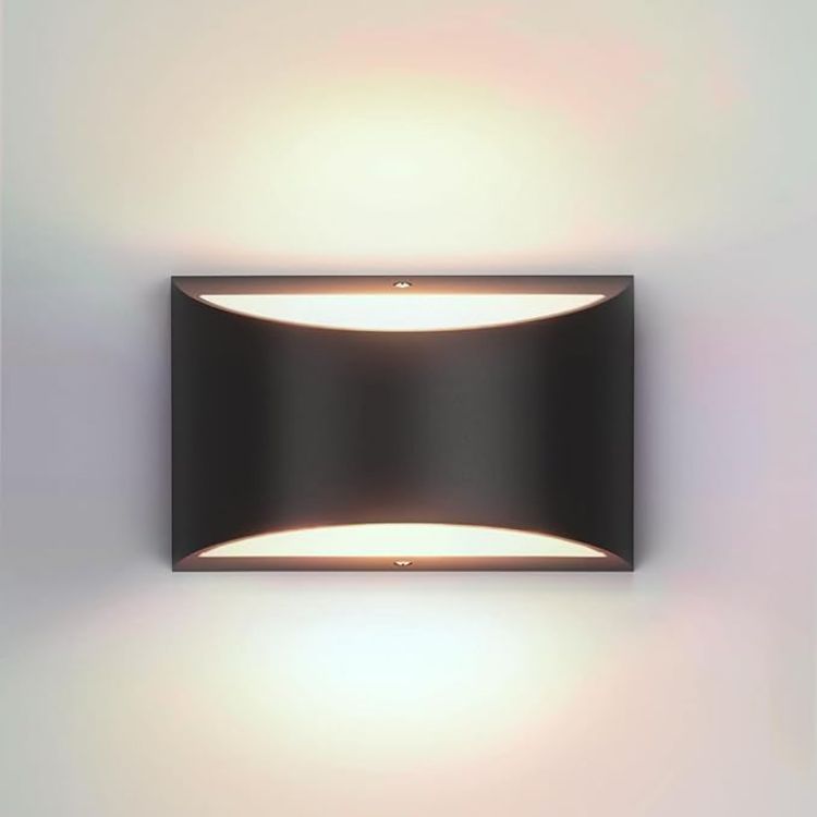 Picture of Smart RGB and Double White Outdoor Wall Sconces, WiFi Modern Wall Lights with App & Voice Control, Music Sync, IP65 Waterproof Up Down Lights for Indoor or Outdoor Porch Patio Garage