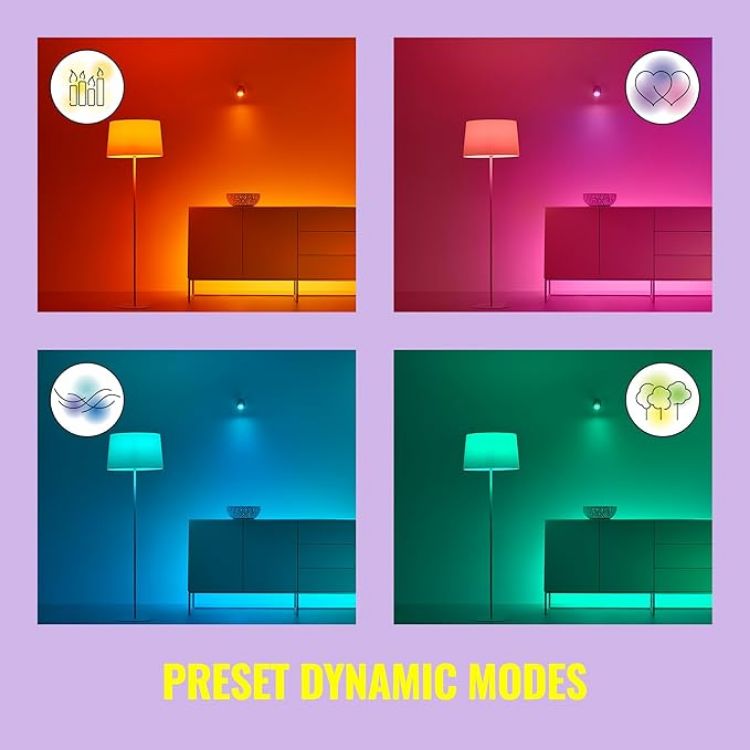 Picture of Smart Bulb B22 WiFi LED 2 Pack – RGB Colour Changing, Dimmable, Works with Alexa, Google Assistant & HomeKit, Energy Monitoring