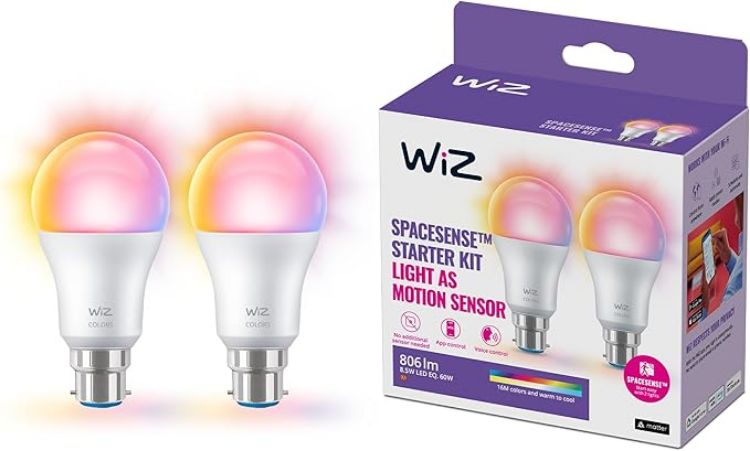 Picture of Smart Bulb B22 WiFi LED 2 Pack – RGB Colour Changing, Dimmable, Works with Alexa, Google Assistant & HomeKit, Energy Monitoring