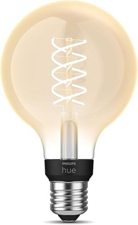 Picture of  White Filament A60 Smart Light Bulb [E27 Edison Screw] 7W for Vintage, Indoor Home Lighting. Decorate Your Livingroom, Bedroom or Diningroom [Energy Class G]