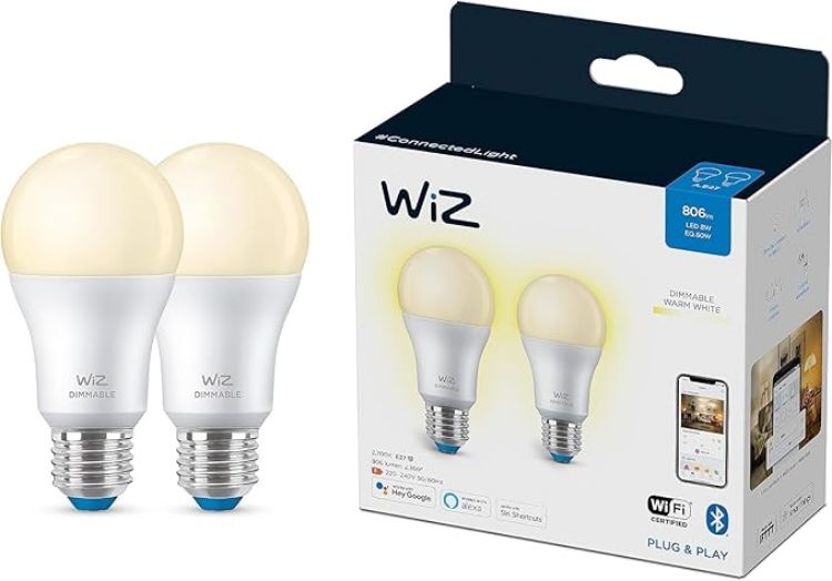 Picture of Smart Bulb E27 60W Equivalent (2 Pack) – Dimmable White WiFi LED, Works with Alexa, Google Assistant & HomeKit