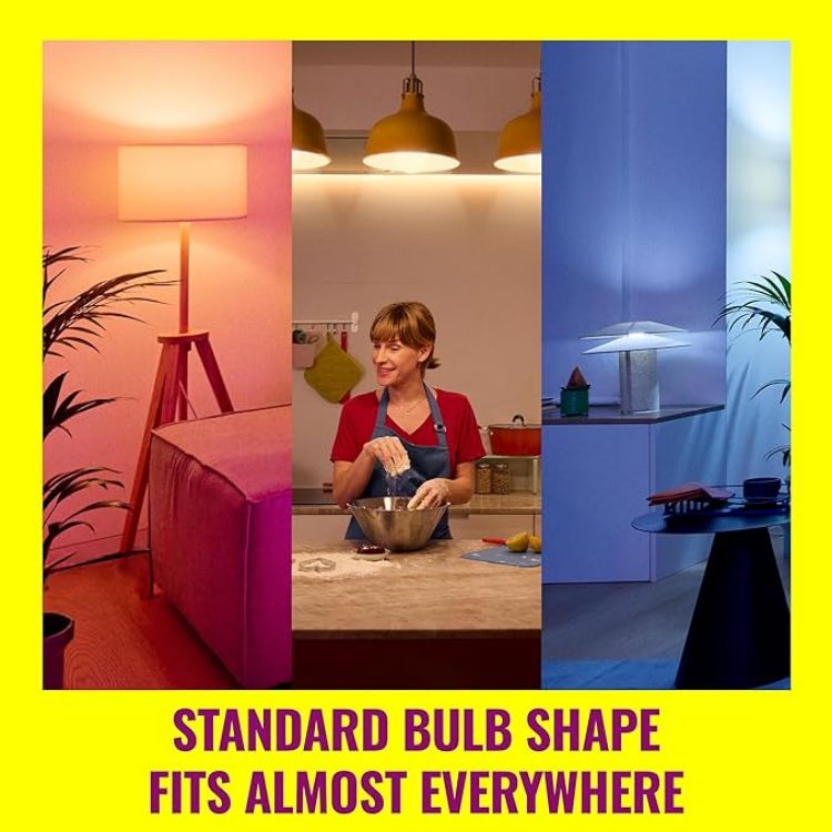 Picture of Smart LED A60 Bulb E27 100W Equivalent (2 Pack) – RGB Colour & Tunable White 2200–6500K, 1521LM, Alexa, Google & HomeKit