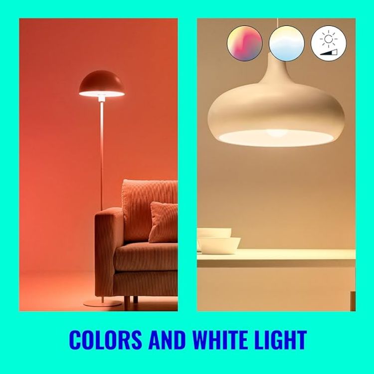 Picture of Smart Bulb, E27, 60W, Shades of White, Smart LED Connected WiFi Works with Alexa, Google Assistant & HomeKit, App Control for Home Indoor Lighting, Livingroom, Bedroom, Energy Monitoring, 1 Pack