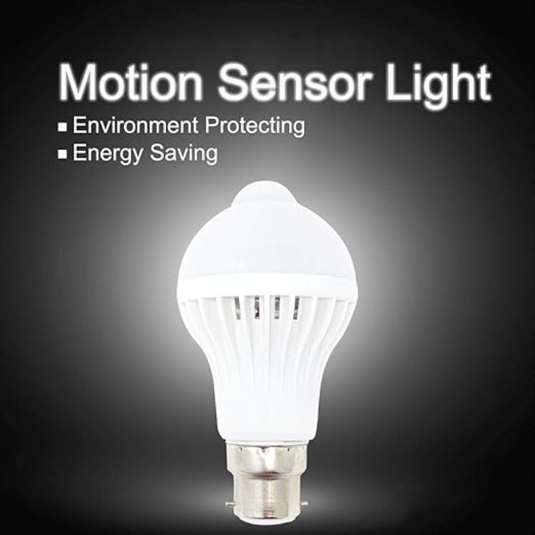 Picture of Motion Sensor LED Bulb B22 5W 450LM, PIR Auto On Off Light Sensitive Security Bulb, Energy Efficient Lighting for Indoor & Outdoor Covered Use