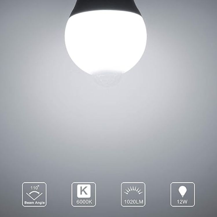 Picture of LED Smart Motion Light Bulb B22 12W PIR Sensor – 6000K Cool White Auto On/Off Security Light for Indoor & Outdoor Covered Use